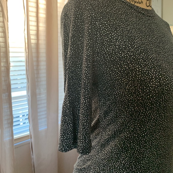 Dark blue printed work shirt in Size Small - Picture 3 of 3